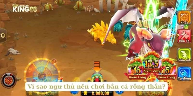 Vì sao ngư thủ nên chơi bắn cá rồng thần?