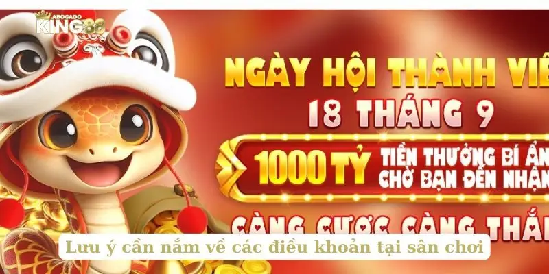 Lưu ý cần nắm về các điều khoản tại sân chơi